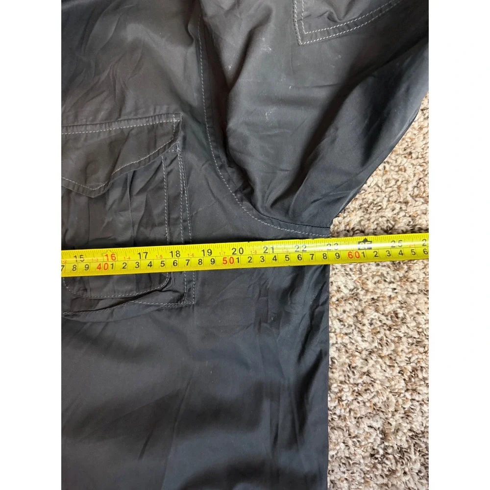 Tommy Bahama Mens Black Field Jacket Zip Front Utility Pocket 123-T5645 Large